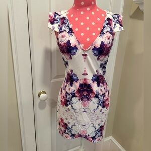 Floral print mini dress